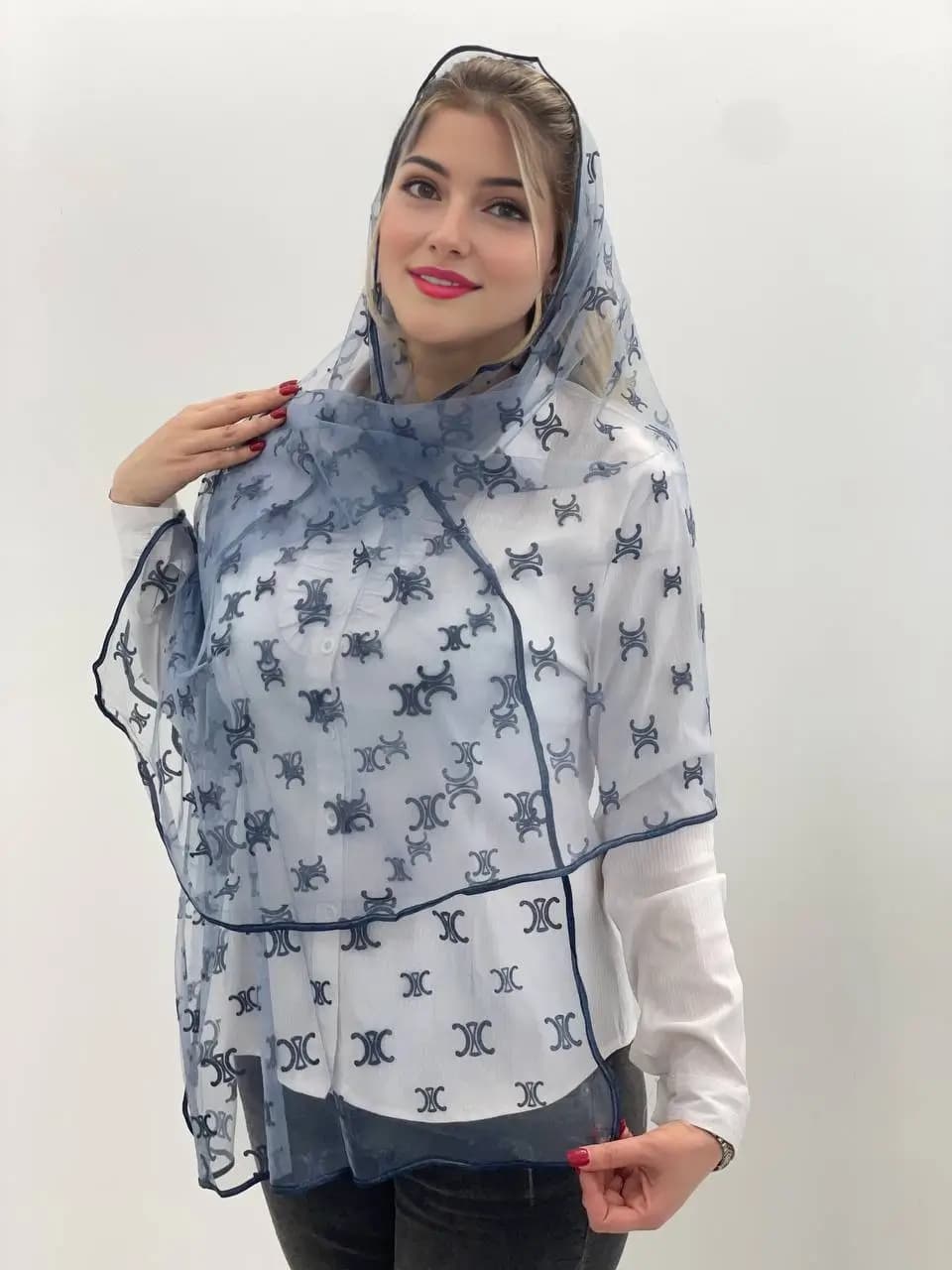 شال توری سلین – ظرافت و درخشش در طراحی منحصربهفرد